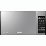 SAMSUNG ME83X/XEC - Microondas sin Grill, 800 W, 23 Litros, 6 Niveles de Potencia, Interior Cerámico para Mayor Facilidad en la Limpieza, Color Acero Espejo/Negro