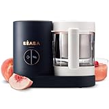 BÉABA Babycook Neo, Robot de cocina infantil, tritura, cocina y cuece al vapor, Rápido en 15 minutos, Recipiente de vidrio y cesta de acero inoxidable, Para Bebés y Niños, Azul oscuro