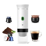 Cafetera Portatil Capsulas 3 en 1 compatible con Nespresso Dolce Gusto y Café Molido - Mini Cafetera Portátil Multicapsulas Ideal para Llevar - Maquina Cafe Pequeña Portatil
