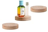 Pequeños estantes flotantes de madera, 10 cm, mini estante redondo decorativo de madera natural para figuras de acción, paquete de 3 unidades, Z metnal