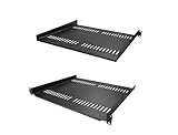 StarTech.com Paquete de 2 - Bandejas 1U Ventiladas para Rack - Estante Cantilever - Acero - 20kg - 40cm/16 de Profundidad