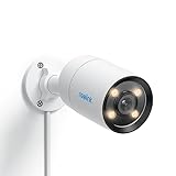 Reolink Camara Seguridad PoE 2K para Exteriores con Visión Nocturna en Color, Gran Apertura F1.0, Sensor de Imagen 1/1,8', Luz cálida, Detección de Personas/Vehículos/Mascotas, Sirena, CX410