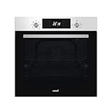 Cata Horno Multifunción MDS 8008 X con 8 Funciones. Capacidad 80 L. Display Digital. Puerta Panorámica Full Glass. Limpieza AquaSmart. Iluminación Interior. Ancho de 60 cm. Acabado en Cristal Inox