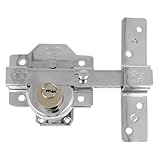 Amig - Cerradura de Sobreponer - 90 x 154 mm - Cromado brillo- Cilindro de seguridad de 50 mm y 6 pines - Pestillo de Apertura - Sistema Antibumping y Protección contra Ganzúas
