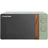 Russell Hobbs RHMM713MG-N - Microondas manual, con mango y esferas de efecto madera, 17 L, verde mate