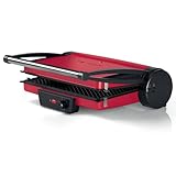 Bosch - Grill eléctrico, 3 posiciones, 2000W, Rojo, TCG4104