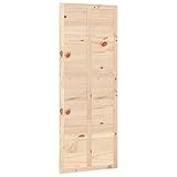 vidaXL Puerta de granero madera maciza pino 80x1,8x214 cm