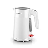 Bosch - Hervidor de Agua, MyMoment, Triple Seguridad, Filtro Anti-Impurezas, 1,7 litros, Blanco, TWK2M161