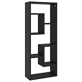 vidaXL Estantería de Pared Repisa Flotante Balda Estante Salón Sala de Estar Estudio Exhibición Decoración Madera Contrachapada Negro 36x16x90 cm