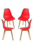 Regalos Miguel - Packs Sillas Comedor - Pack 4 Sillas Kelen - Rojo