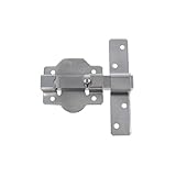 Amig - Cerrojo de Sobreponer para Puertas de Entrada o Traseras Mod. 1P - 105 x 165 mm - Acero - Plateado - Pasador de Alta Seguridad - Pestillo sin Llaves y Gran Resistencia