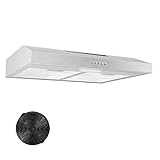 campana extractora 60cm bajo mostrador, campana extractora 60cm aire circulante/aire de escape 201 m³/h, campana extractora con filtro de carbón CF-K, acero inoxidable