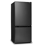 INFINITON | FGC-A122N - Frigorífico Combi | Alto 144 Cm | Smart Frost | Doble Puerta Reversible | Capacidad 177 Litros | Clase Energética A++/E | Color Negro Dark Inox