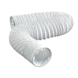 CABLEPELADO Tubo de ventilación de PVC, Conducto salida de aire, Manguera de extracción de aire, Climatización, Secadora, 3 Metros Largo x 100 mm diametro