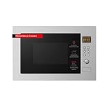 Corberó - Microondas de Encastre 25L | CMICP125 | Potencia 900W | Auto Menú | Grill | 5 Niveles de Potencia | Control Easy-Tronic | Cocina Exprés | Plato Giratorio 315mm, Color Inox, Acero Inoxidable