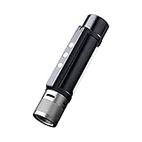 MIJIA NexTool - Linterna con zoom 6 en 1 para exteriores, portátil modo normal y de alarma fuente de luz dual mango giratorio de 360 ​​grados (negro)