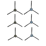 Detetap 6 cepillos laterales de repuesto para robot aspirador Ilife V8 V80 V8S X800 X785 X750 A9S A7, 3 pares izquierdo y derecho, azul y amarillo