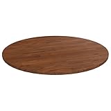vidaXL Tablero de Mesa Redonda Escritorio Superficie Salón Cocina Comedor Oficina Auxiliar Consola Centro Madera de Roble Marrón Oscuro