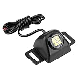 Cámara Trasera Auto de Alta Potencia DIRIGIÓ Sistema de iluminación de la cámara de Copia de Seguridad de Las Luces del Ojo de águila de águila águila inversa 1pc Mini auxiliares 6500k (Color : Black