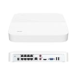 Tenda 4K PoE NVR H.265+ 8 Canales Grabador de Vigilancia DVR para Kit, Sistema de Cámara Vigilancia IP, Remote Access, 10 TB de Capacidad, Soporte hasta 8MP, N6P-8H