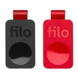 Filo Tag - Rastreador Bluetooth - Buscador de Productos Compatible con iOS y Android - 1Rojo+1Negro
