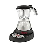 WeGeek - Cafetera eléctrica estilo italiano 400W, 3 tazas, con temporizador programable MC23 electric moka