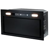 Turbionaire Thea 50 RCB TH50RCB Campana cocina integrada 52 cm,Capacidad Motor 800 m³/h Brushless, A+, Touch, Remote, Gesto, Negro Mate, Aspiración perimetral, 3 velocidades + Boost, LED 4000K