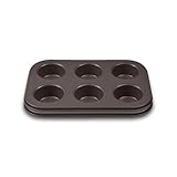 BERGNER BAKE LOVERS - Set de 2 Moldes de 6 Muffins de 26.5X18.5X3 cm - Piezas para el Horno de Extrema Resistencia - Fabricados en Acero Antiadherente - Apto para Horno y Lavavajilla