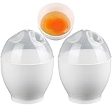 2 Piezas De Cazadores Furtivos De Huevos, Hervidor De Huevos para Microondas para Huevos Cocidos, Máquina para Hacer Huevos Escalfados Rápidos, Tazas para Cazadores Furtivos