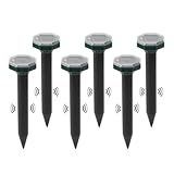 aichilra 6 ahuyentadores solares de topos, resistentes al agua, ultrasónicos, con radio de acción extrema, para ardillas y ratones de campo de jardines y zonas verdes