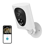 virtavo Camara Vigilancia WiFi Exterior/Interior sin Cables batería, Largo Tiempo de Espera, visión Nocturna en Color,HD1080P, Funciona con Alexa, Detección de Movimiento PIR, Audio de 2 vías