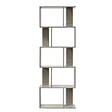 Rebecca Mobili Estantería Moderna, Librería de Madera MDF, 6 Estanterías, Gris Efecto Hormigón, Diseño Contemporáneo, para Habitación de Niños - Medidas: 169 × 60 × 24 cm (AxANxFON) - Art. RE6661
