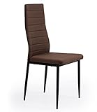 JUANIO Juego de 4 sillas de Comedor marrón Chocolate, Ancho 43 x Fondo 44 x Alto 98 cm