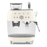 SMEG EGF03CREU Cafetera Espresso con Molinillo, Plastic, Crema