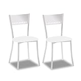 ASTIMESA SCMGBL Dos sillas de Cocina, Metal, Blanco, Altura de Asiento 45 cms