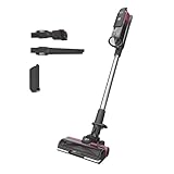 Hoover HF9 Home HF920H, Aspiradora Escoba sin Cable, sin Bolsa, 3 en 1, Escoba, de Mano y Vertical, Cepillo Antienredos, Autonomía 60 min, Color Gris/Rosa