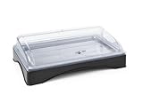 HENDI Vitrina expositora refrigerada, mostrador para Buffets, conjunto exhibidor climatizado con cubierta transparente, bloque refrigerante y bandeja GN 1/1, 555x357x(h)175 mm, ABS, PC, acero inox