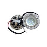 RUEHALF Bombilla de ventilación de 2 Piezas de 12 V/CC, 220 V/CA, 1,5 W, Orificio de Corte de 55 mm, luz LED for Campana extractora(220V AC White)