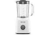Kenwood BLP31.A0WH - Batidora, jarra de 1,6 l, cuchillas de acero, 2 velocidades y pulsaciones, pies antideslizantes, equipada con práctica asa, potencia 350 W, plástico, blanco y gris