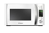 Candy X-Range CMXG20DW, Microondas con Grill, 20L, 1050W, 5 Niveles Potencia, Digital, 40 Programas, Bloqueo Seguridad, Plato 25,5CM, Grill Rack, Express Cooking, Temporizador, App simply-Fi, Blanco