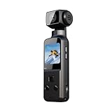 casstaly Cámara digital de bolsillo 4K, pantalla de 1.33 pulgadas, rotación de 270 grados, transmisión WiFi, cámara portátil de movimiento deportivo