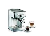 Ariete 1324 Cafetera espresso de metal para café molido y monodosis, 1.000 w, 15 bares, capacidad 1.5 l, bandeja goteo extraíble, cuerpo acero inoxidable