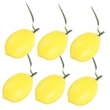 Garneck 6 Piezas De Modelo De Simulación De Limón Artificial con Hojas Accesorio De Fotografía De Fruta Falsa Limón Realista para Decoración del Hogar Y Fotografía