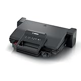 Bosch - Grill, 2000 W, Termostato, Revestimiento cerámico, Negro, TCG3323