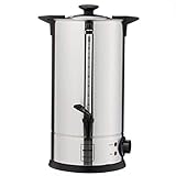 METRO Professional Hervidor Dispensador GWB1010, acero inoxidable, 10 L, 65 tazas/40 min, 55-100°C, 1300 W