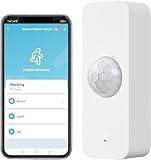 Sensor de Movimiento WiFi, Detector de Movimiento Inteligente inalámbrico Tuya PIR para Seguridad en el hogar, con aplicación de monitoreo Remoto, Comando de Voz Compatible con Alexa (1 Pack)