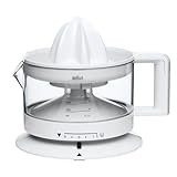 Braun CJ3000 WH - Exprimidor Eléctrico de Naranjas, 20 W, 350 ml, Cantidad de Pulpa Ajustable, Apto para Lavavajillas, Diseño Icónico, Blanco