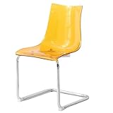 Generic Sillas, Sillas Simples Y Transparentes, Sillas de Comedor Acrílicas, Sillas Creativas para Mesas Domésticas/Amarillo/50,9 * 46,5 * 82 cm