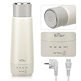 Bear 300ml 4 - Temperatura Hervidor Eléctrico, Control Portátil De Un Solo Clic, Taza Térmica De Calentamiento Rápido De Viaje De Tres En Uno, Doble Capa 304 Acero Inoxidable