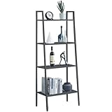 MAGIC SELECT Estantería Escalera para Hogar, Librería Vertical, Estante para Libros, Estantería Multiusos para Salón, Cocina, Baño, Oficina, Mueble de Almacenamiento con 4 Baldas
